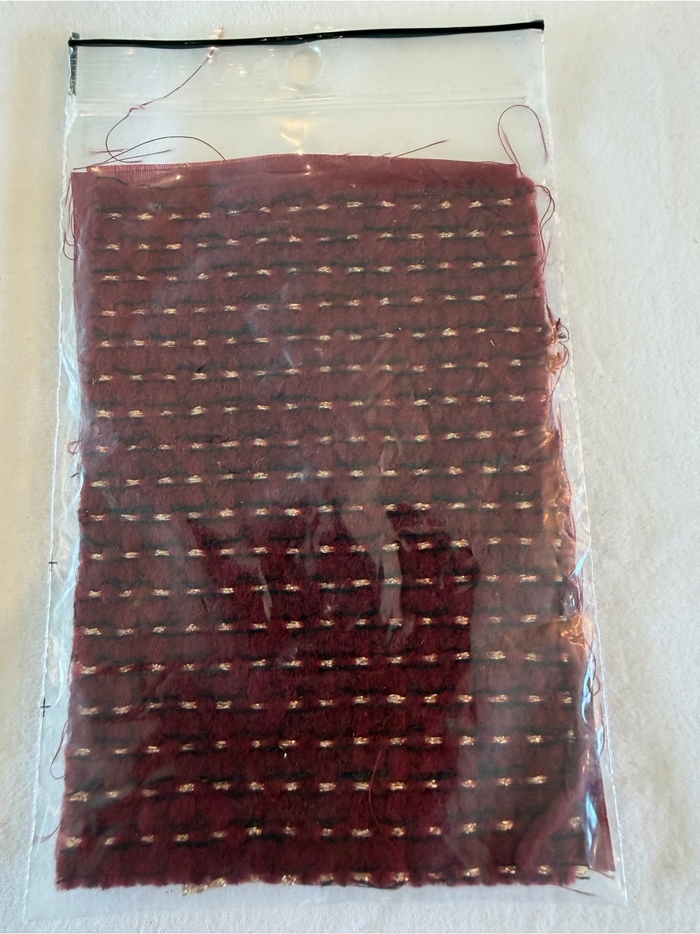 CHANEL Burgundy Panel with Gold Metallic Thread and Button